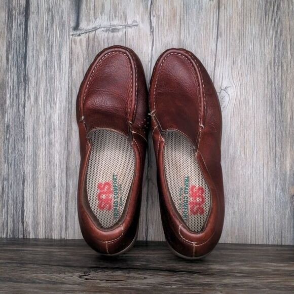 SAS Twin Slip On Leather Brown Loafer SZ 8.5 N - Picture 6 of 6